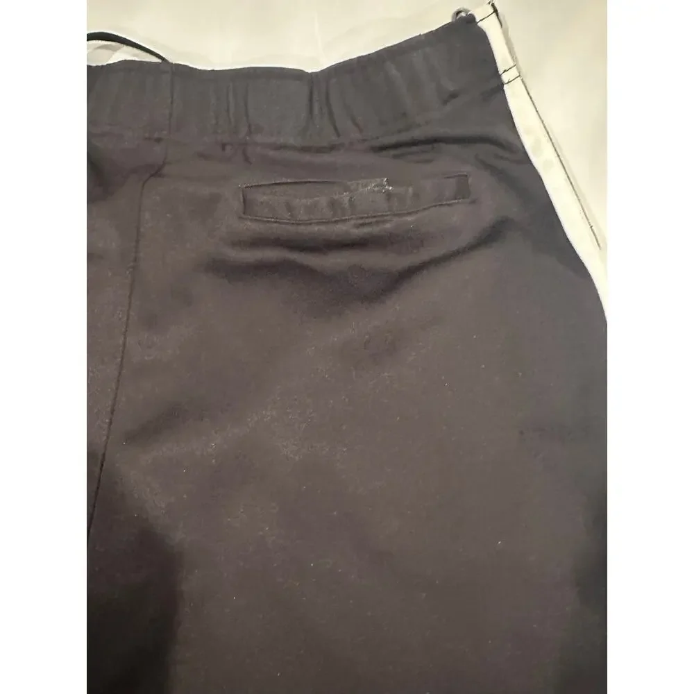 Asphalt Legend Black Yellow Side Stripe Track Pants Mens Medium side zippers